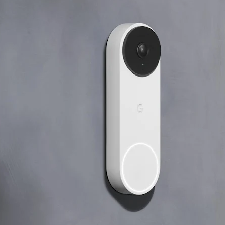 Picture of Google Nest Doorbell mounted on wall